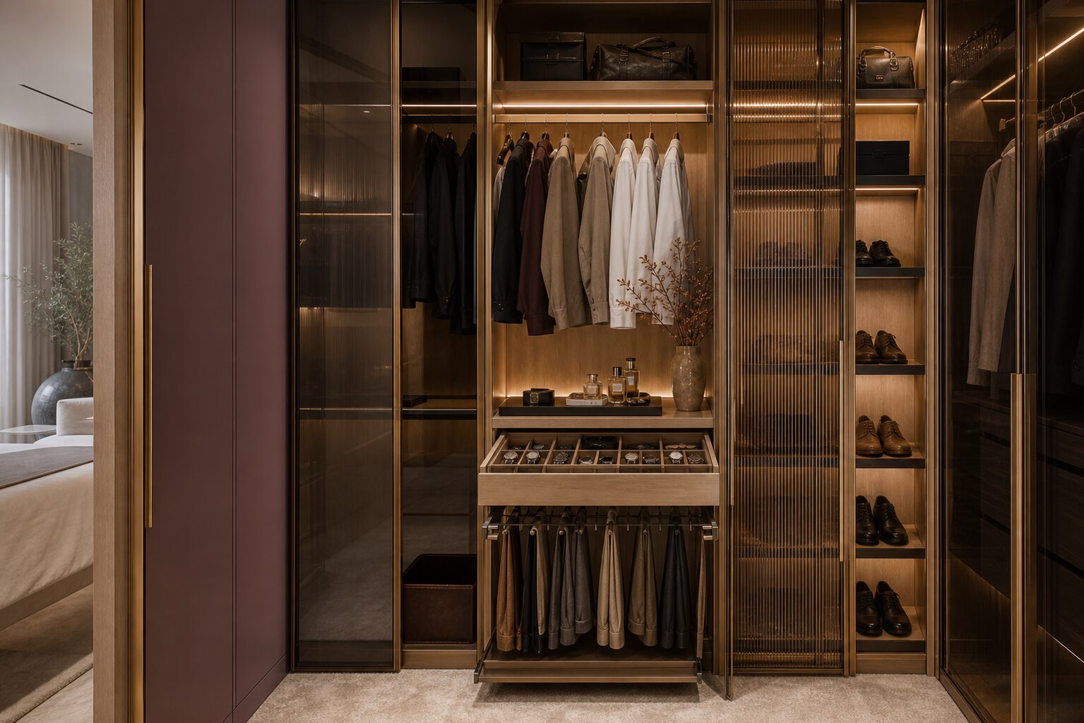 Walk-in closet by Grove Design