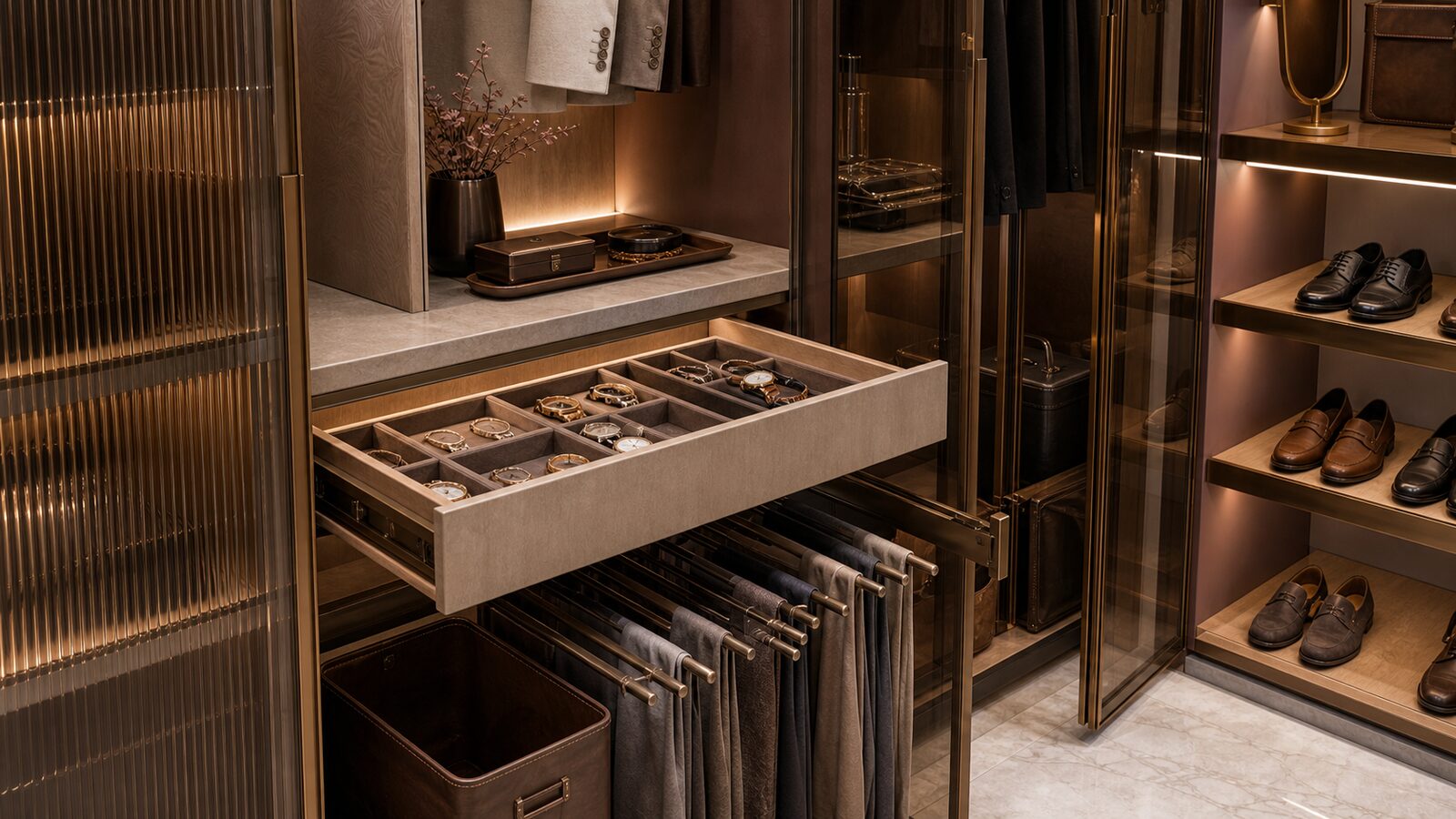 Grove Design wardrobe interior accessories close-up